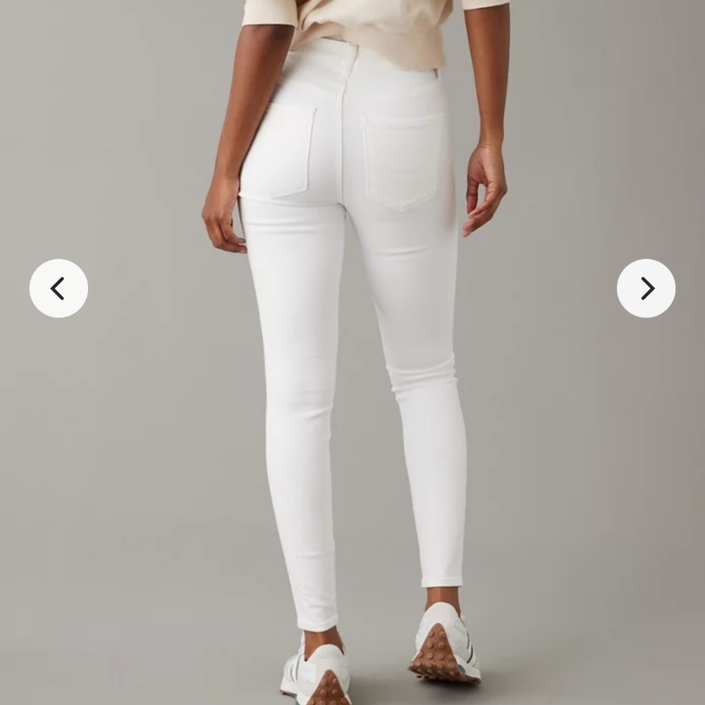 American Eagle Outfitters White High-Rise Jeggings - Picture 2 of 10